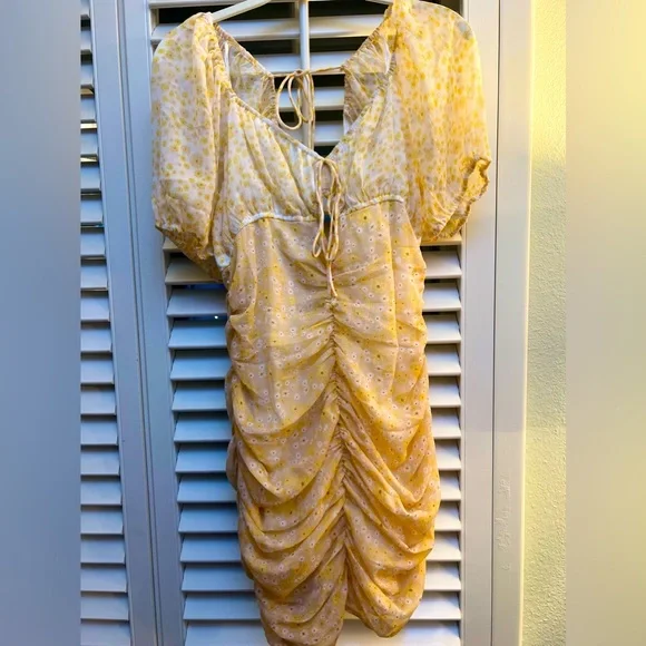 Free People | Dresses | Free People Tessa Dress In Yellow | Poshmark